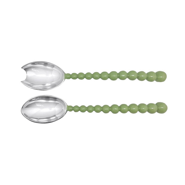 Green Pearled Salad Servers