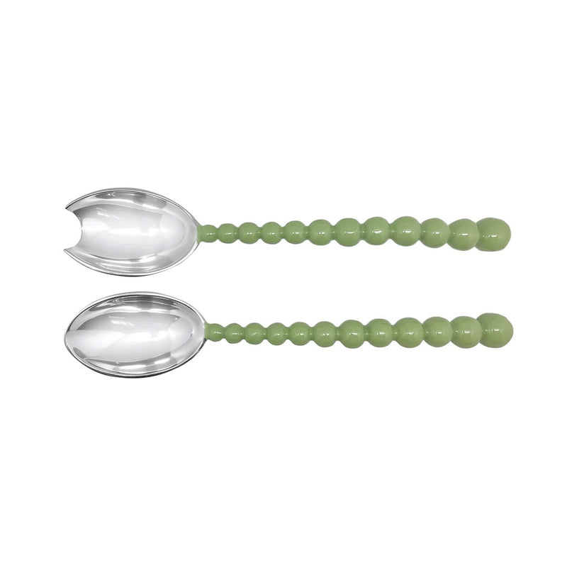 Green Pearled Salad Servers