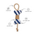 Feelin' Nauti Plush Bone Dog Toy