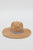Raffia Crochet Continental Hat - Natutral/Blue
