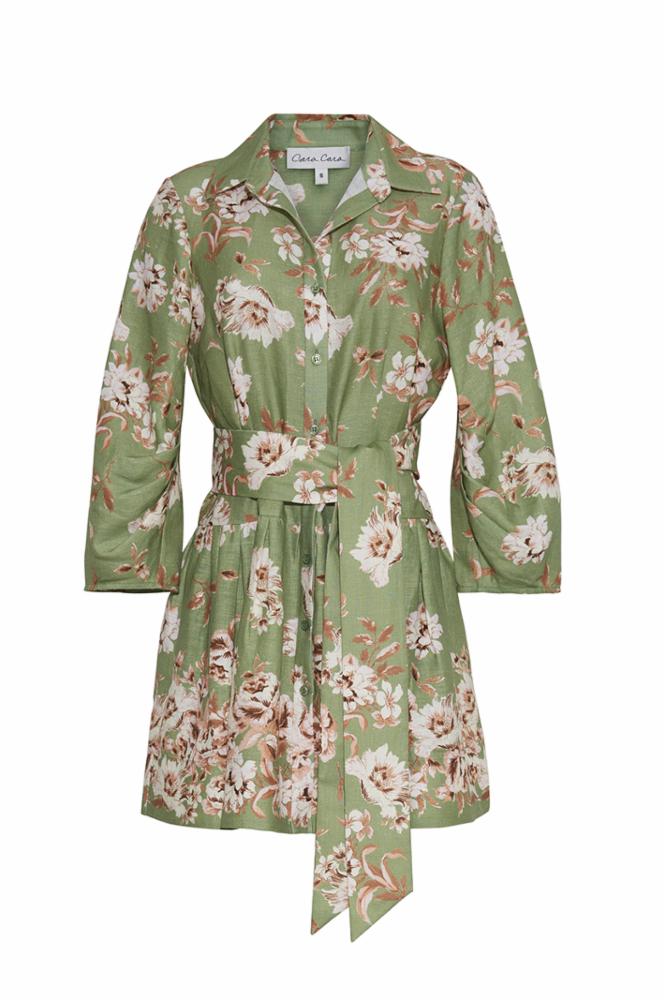 Raya Mini Dress - Farfella Sage