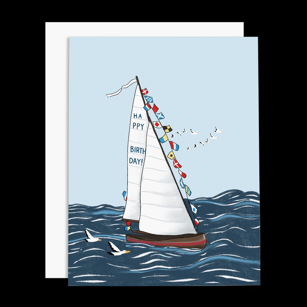 Happy Birthday Sailboat Card