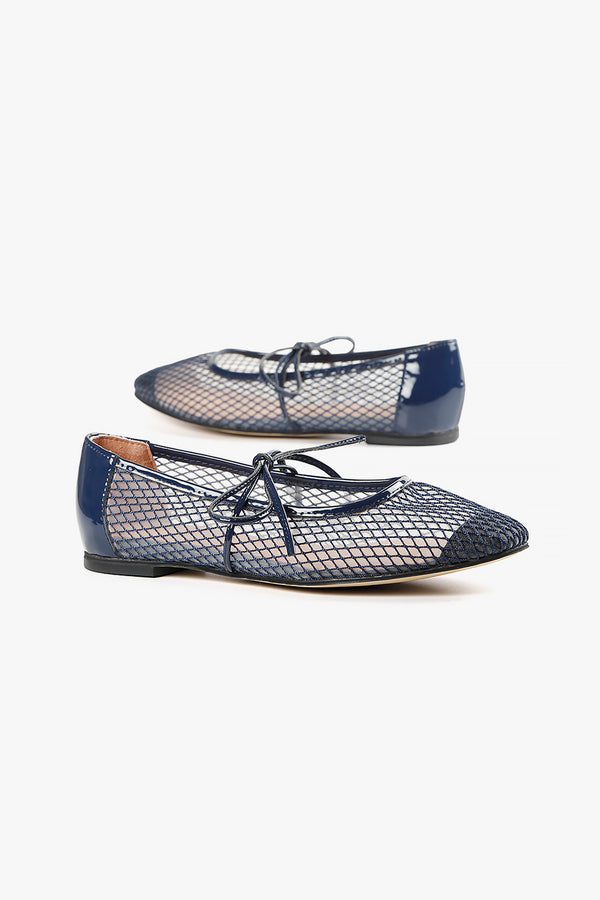 Janie Bow Mesh Flat