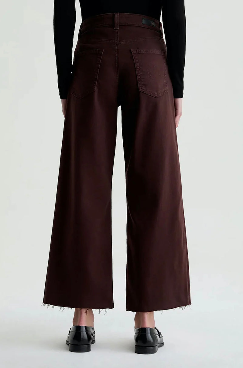 Saige Wide Leg Crop - Coffee Bean