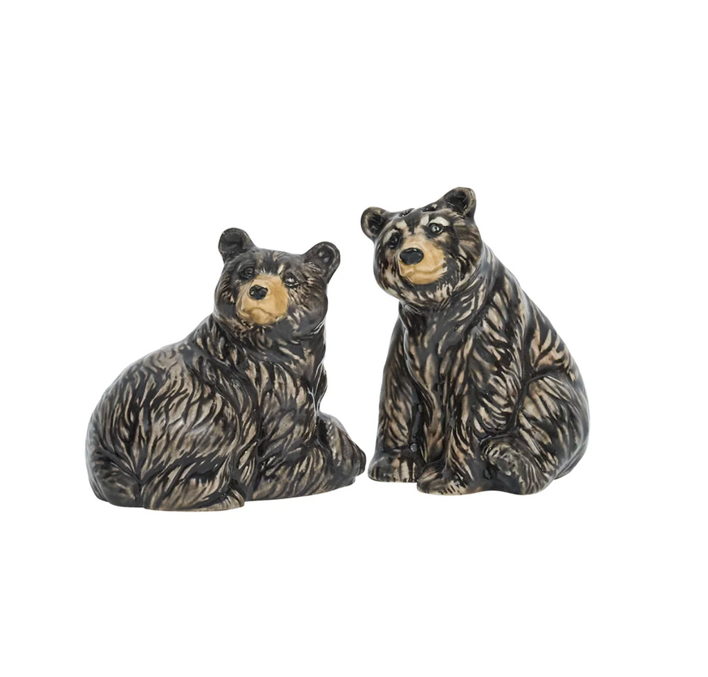 Clever Creatures Black Bear Salt & Pepper Shaker Set