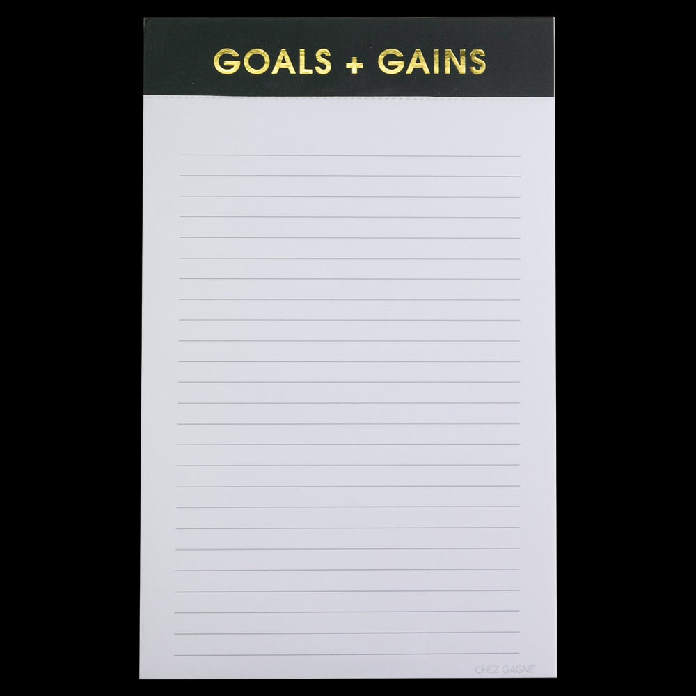 Goals + Gains Notepad