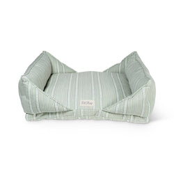 Dusty Sage Block Stripe Mase Pet Bed - Medium