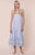 Juliet Dunn Printed Mirror Swing Dress - White/Blue