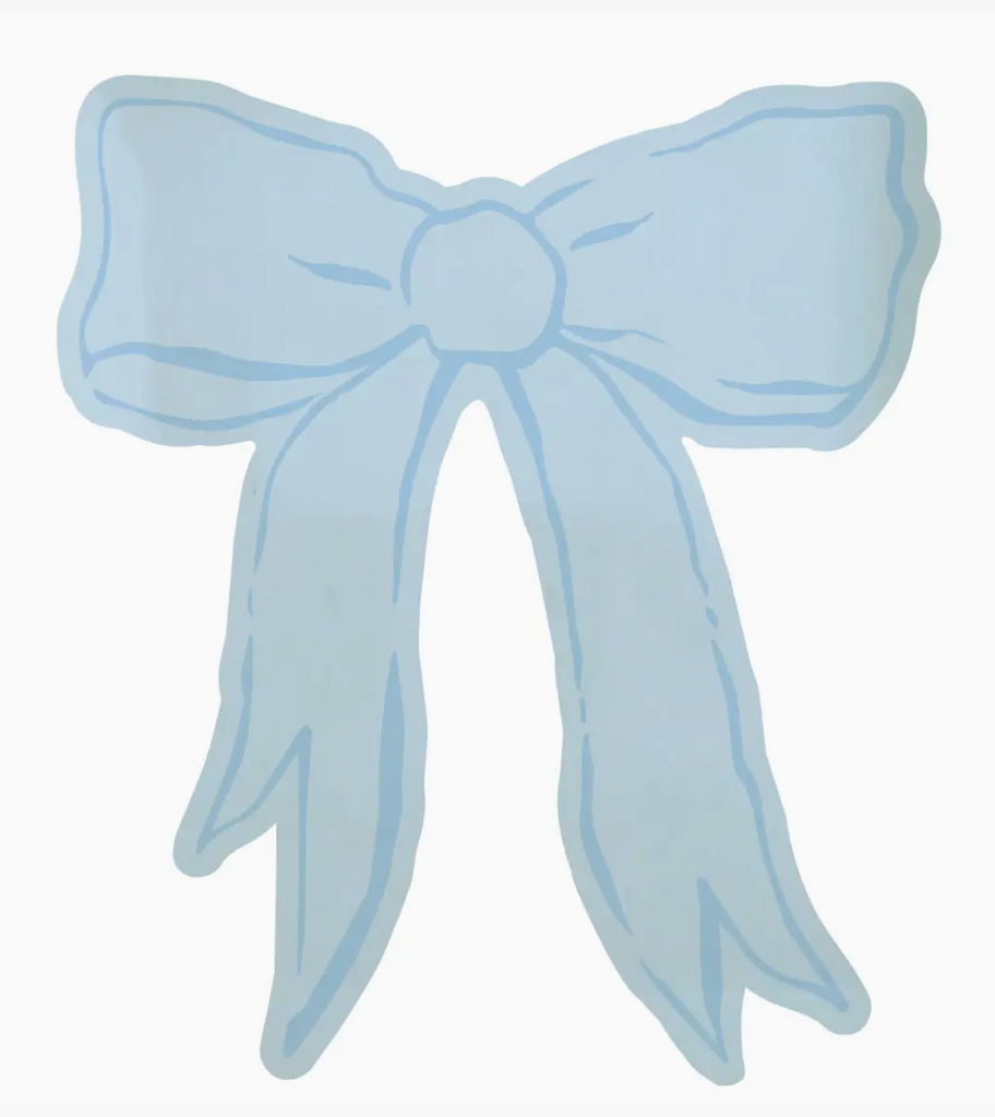 Blue Bow Ceramic Trinket Tray