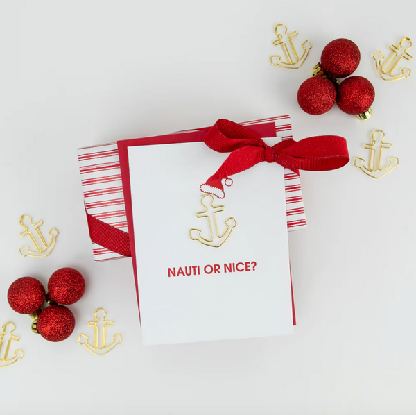 Nauti Or Nice Holiday Paperclip Card