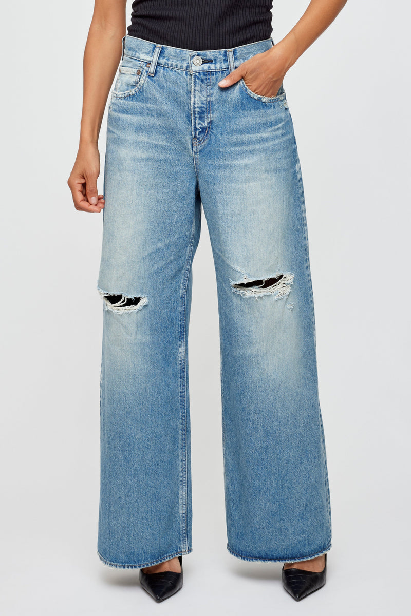 Hempstead Super Wide Pants - Light Blue