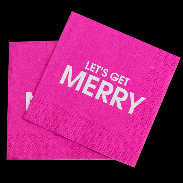 Let's Get Merry Cocktail Napkins