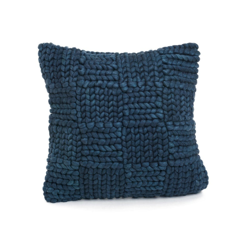Simmons Braided Wool Pillow - Navy