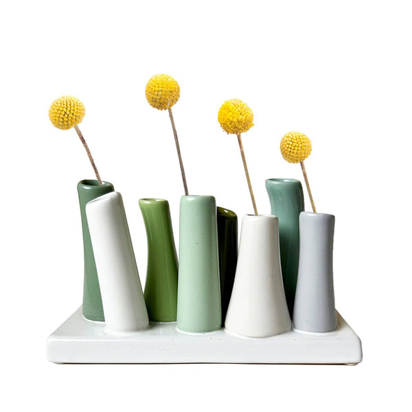 Pooley 8-Tube Modern Bud Vase