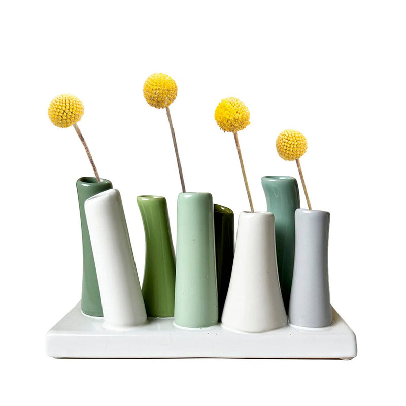 Pooley 8-Tube Modern Bud Vase