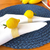 Woven Lemon Napkin Ring Set