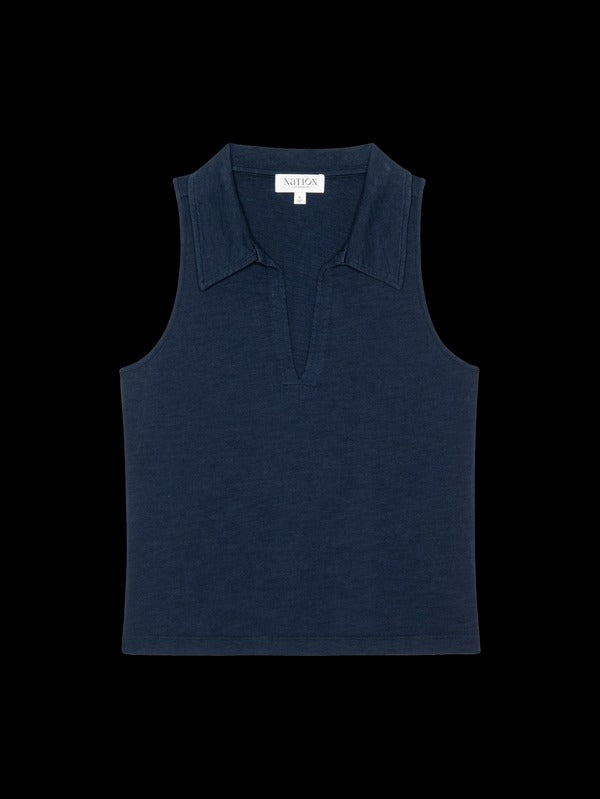 Roberta Collared Tank - Night Sky
