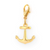Gold Anchor Collar Charm