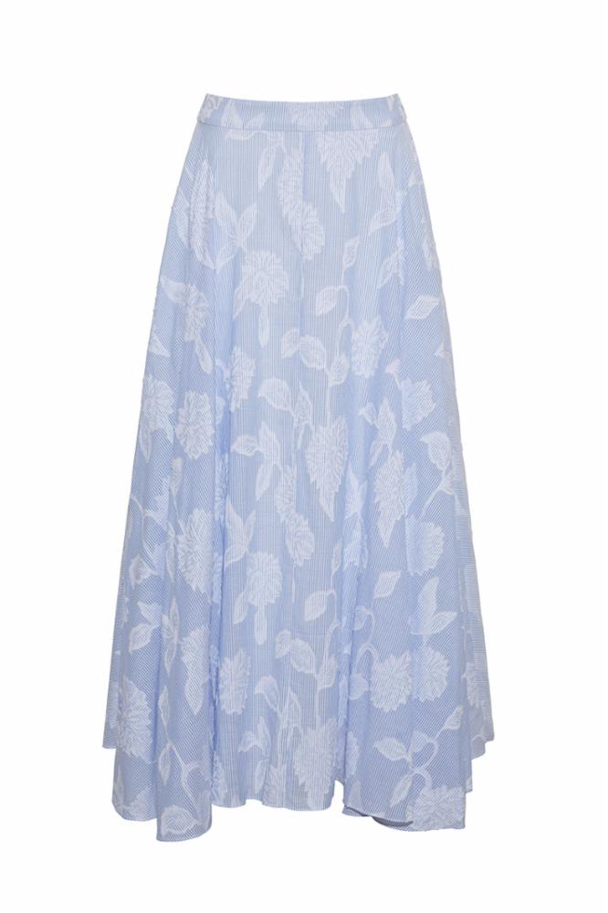 Carolina Skirt - Floral Clip Jacquard