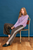 Cashmere Tipped Little Stripe Crew