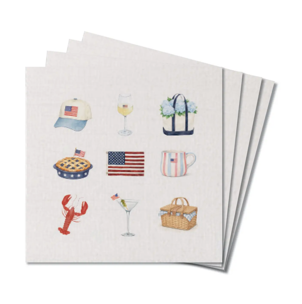 American Summer Icons Coaster Set
