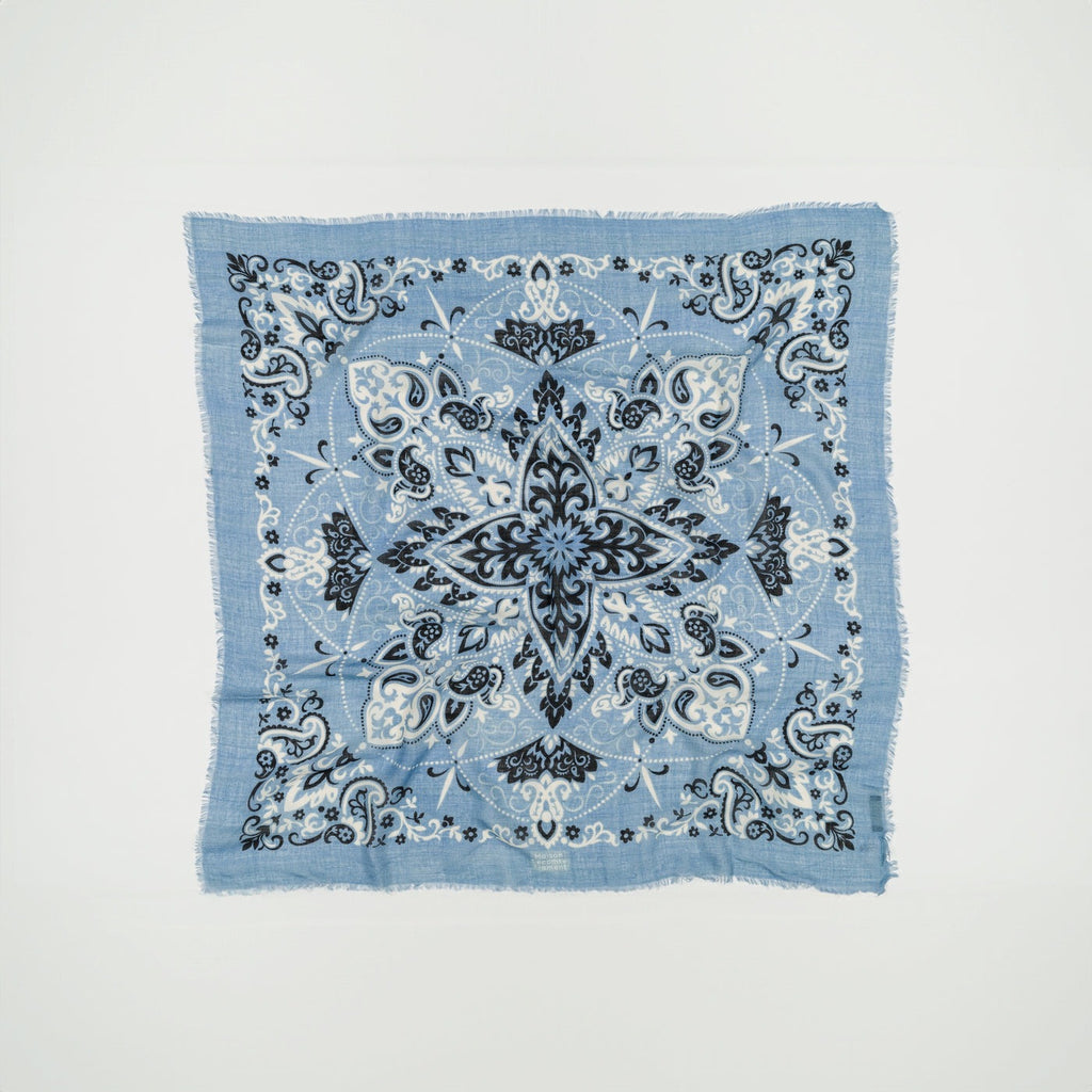 Large Wool & Cashmere Bandana Scarf