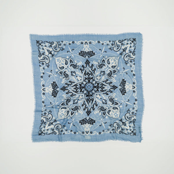 Large Wool & Cashmere Bandana Scarf