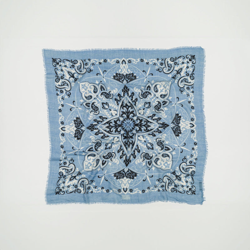 Large Wool & Cashmere Bandana Scarf