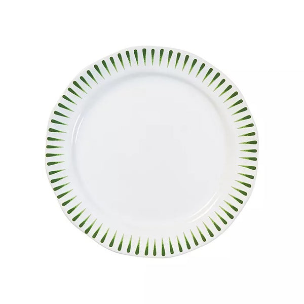 Sitio Stripe Salad Plate Set - Basil