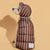 Chelsea Striped Down Dog Parka Jacket & Trapper Hood