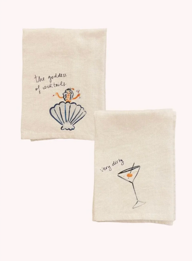Very Dirty & The Goddess of Cocktails Linen Napkin Set
