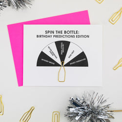 Spin The Bottle: Birthday Predictions Paperclip Card