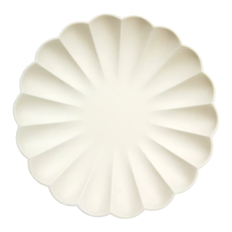 Large Cream Compostable Plates