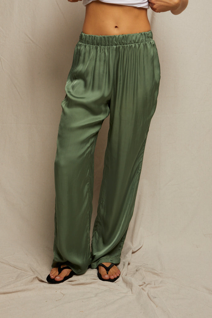 Camille Satin Wide Leg Pant