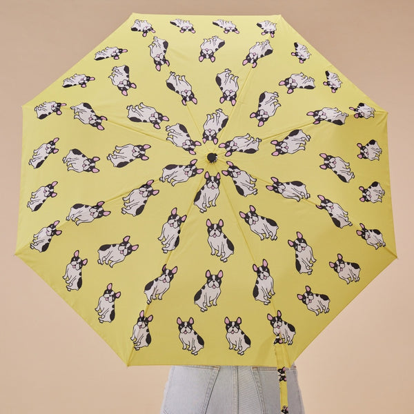 Original Duckhead Yellow French Bulldog Compact Umbrella