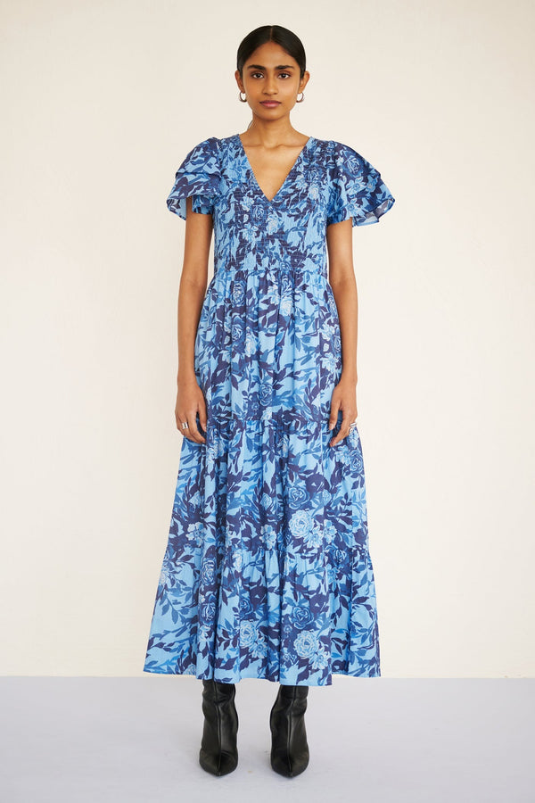 Banjanan Ira Dress - Bibi Rose Clematis