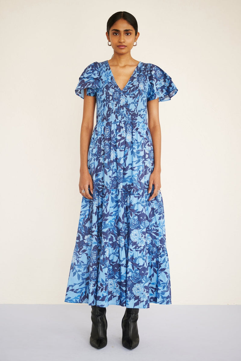 Banjanan Ira Dress - Bibi Rose Clematis