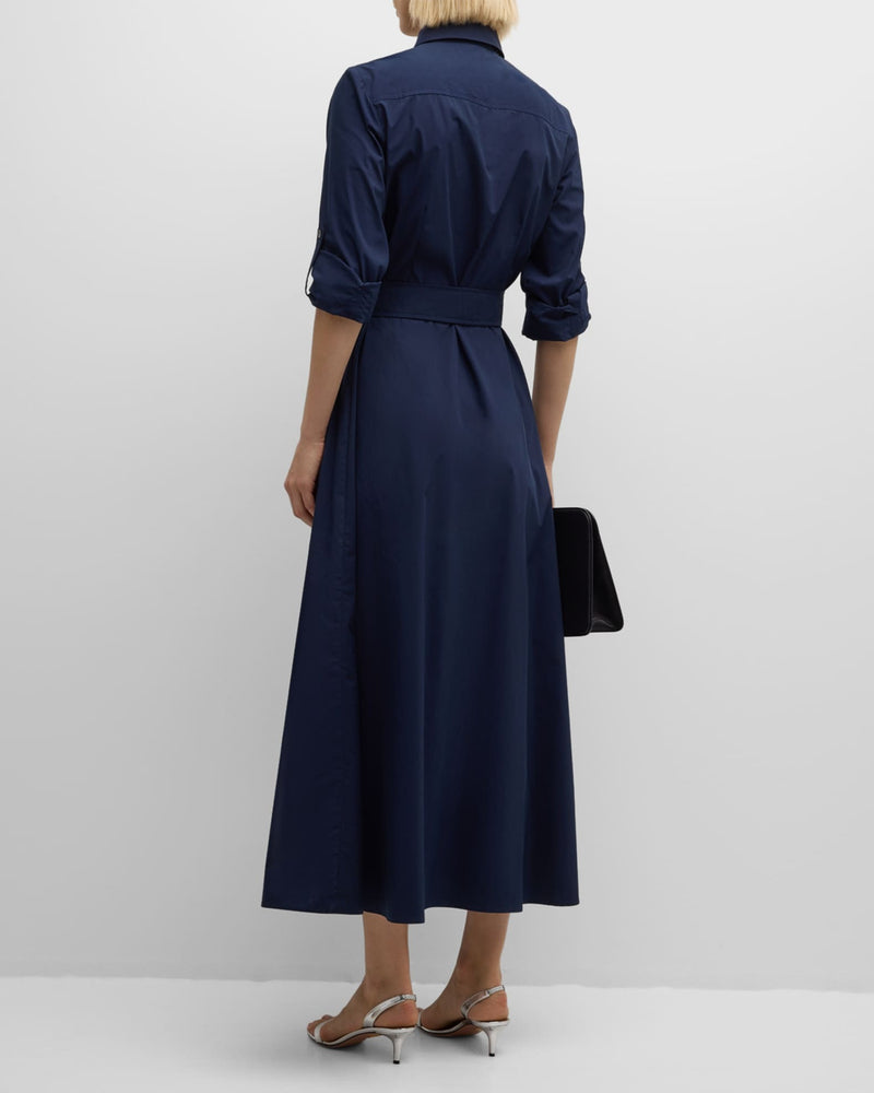 Laine Weathercloth Dress - Navy