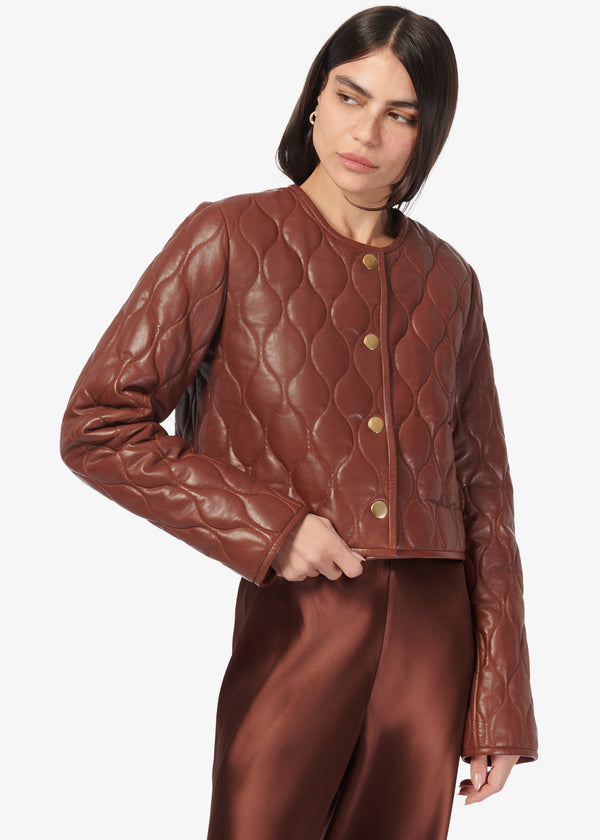 Cami NYC Wanda Leather Jacket - Mousse