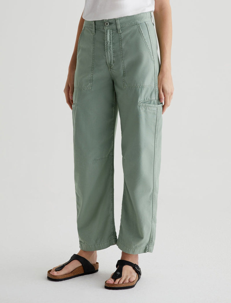 Hazal High-Rise Utility Barrel - Sulfur Matcha Latte