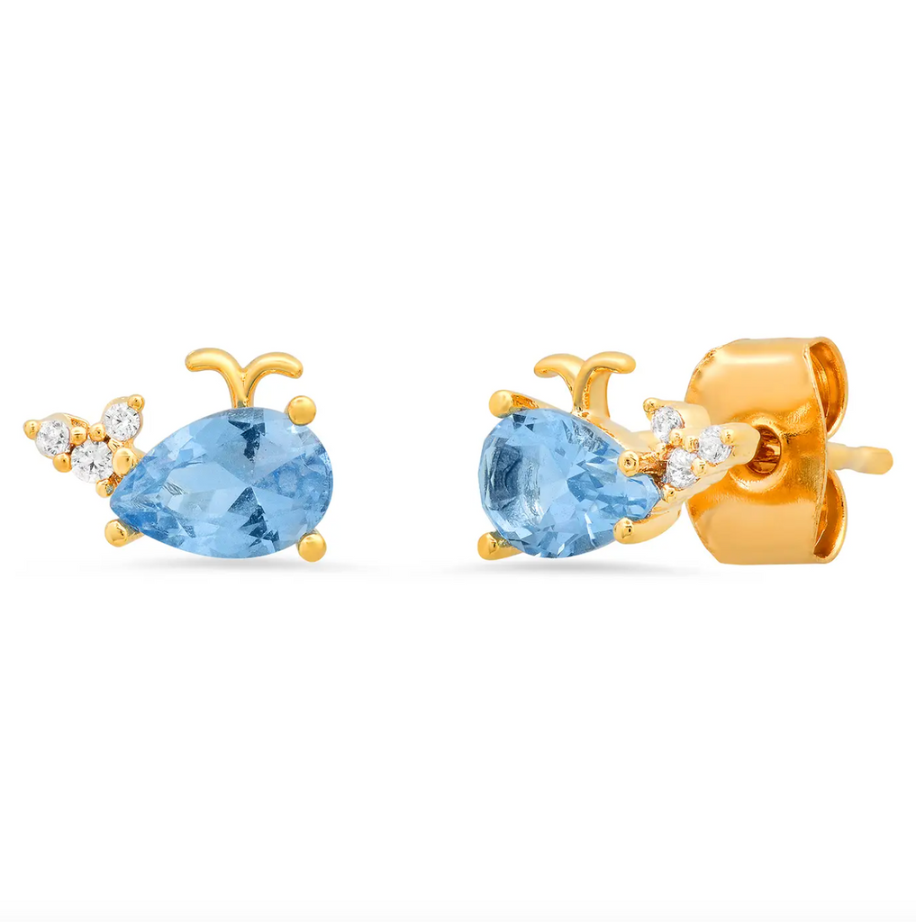 Whale Crystal Studs