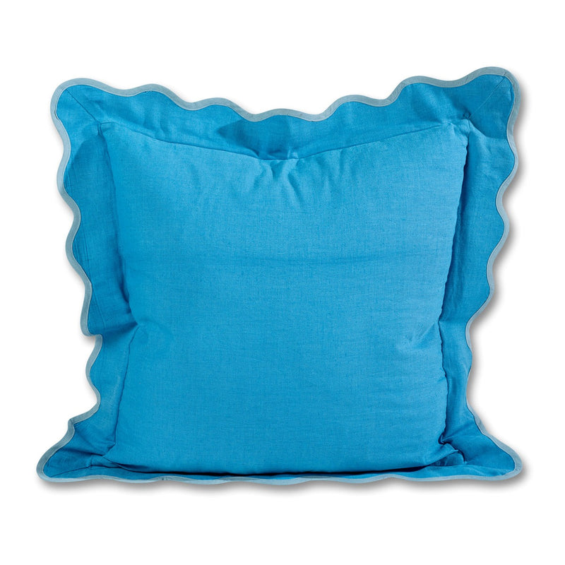 Darcy Linen Pillow - Peacock + Aqua