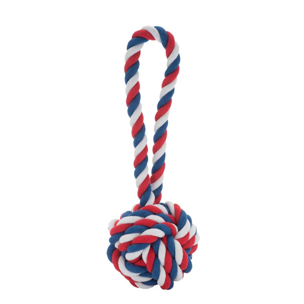 3" Celtic Knot Dog Toy - Red/White/Blue