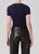 Maude U-Neck Tee - Navy