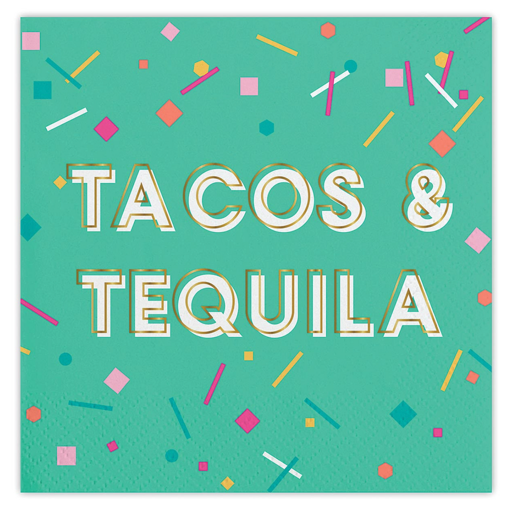 Tacos & Tequila Foil Beverage Napkins