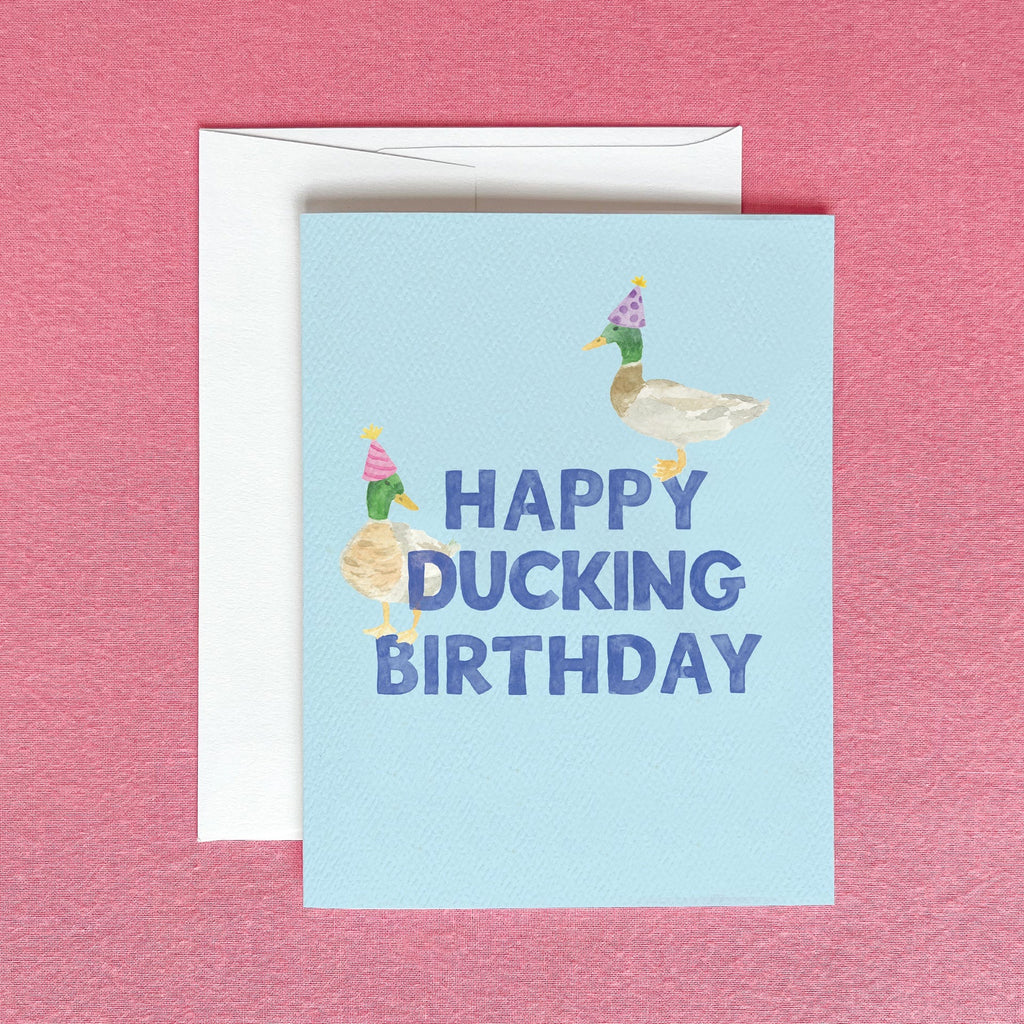 Happy Ducking Birthday Pun Greeting Card