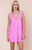 Juliet Dunn Ric Rac Poplin Low Back Mini Dress - Hibiscus