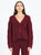 Aster Cashmere Cable Cardigan - Currant