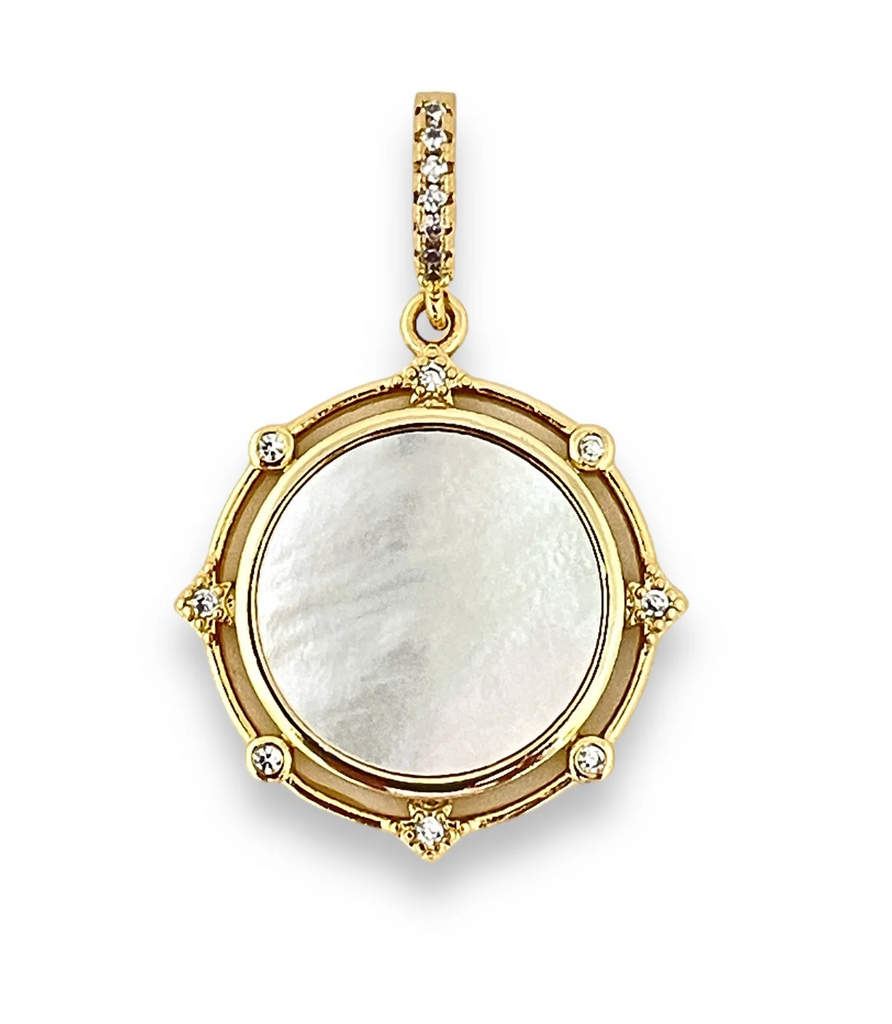 Mother Of Pearl Circle Pendant