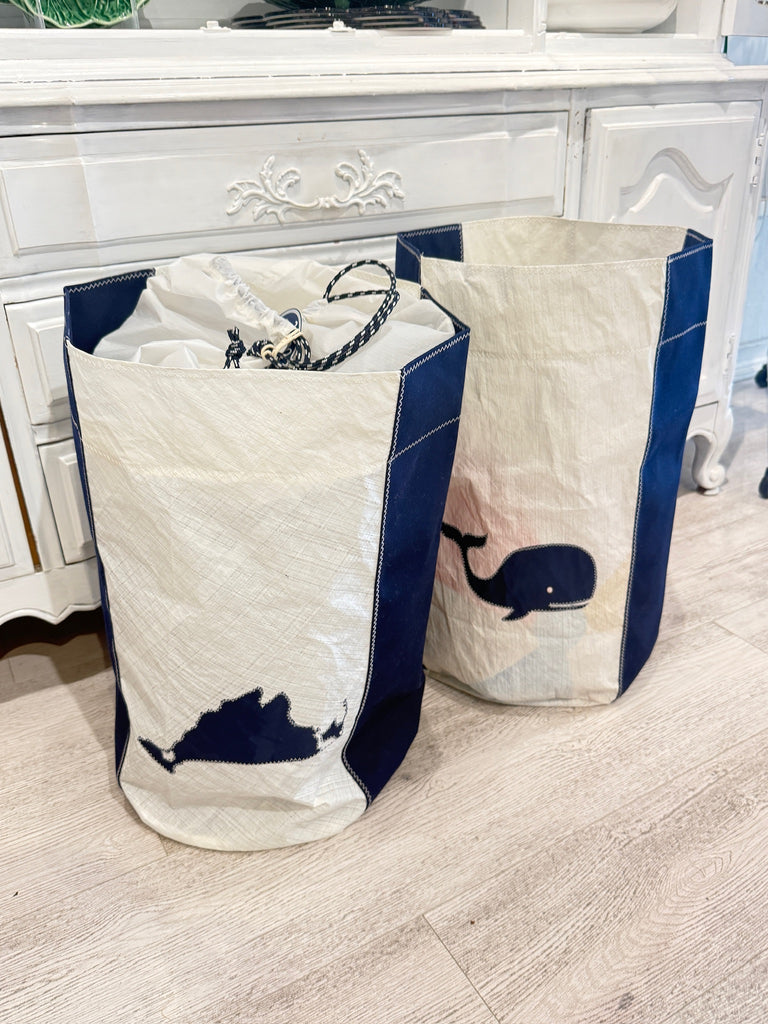 Whale Recycled Sail Laundry Bag - Navy